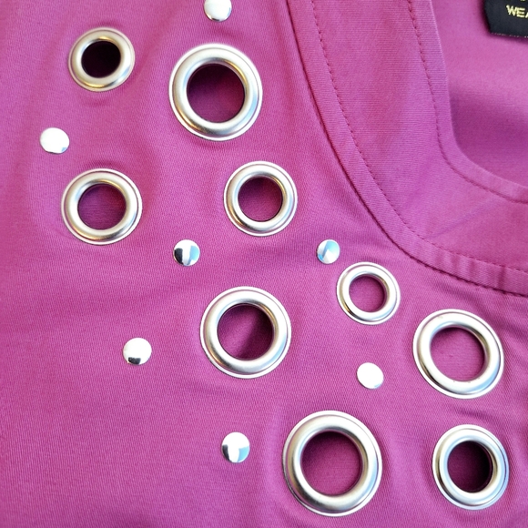 Bob Mackie brand" The Mave with Grommets" Quite luxury zipper closer jacket. - Picture 7 of 10